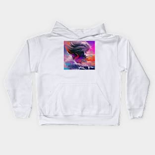 Aesthetic Vaporwave Storm Kids Hoodie